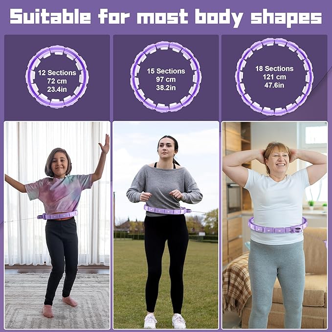 Weighted Workout Hoop for Weight Loss 48 inchs,