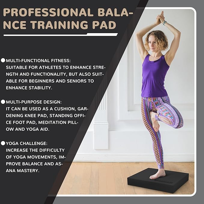 Balance Pad, Nonslip Foam Balance Pad, Professional Foam Exercise Pad for Fitness, Stability Training and Physical Therapy