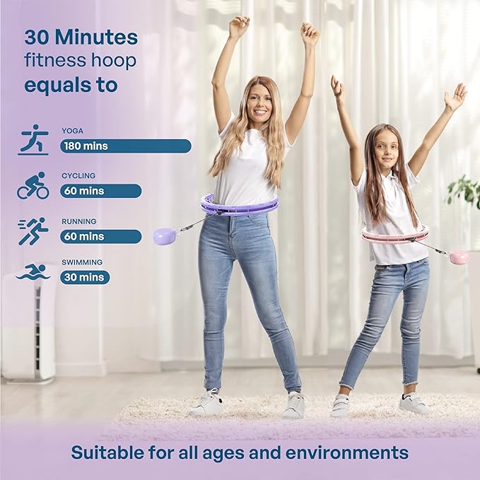 U1-28/30 Knots, Magnetic Lock Smart Weighted Hula Hoop