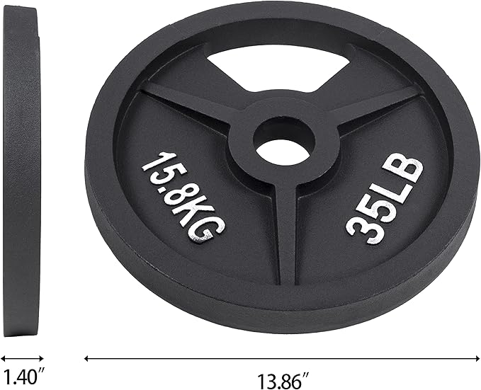 Signature Fitness Olympic 2-Inch Cast Iron Plate Weight