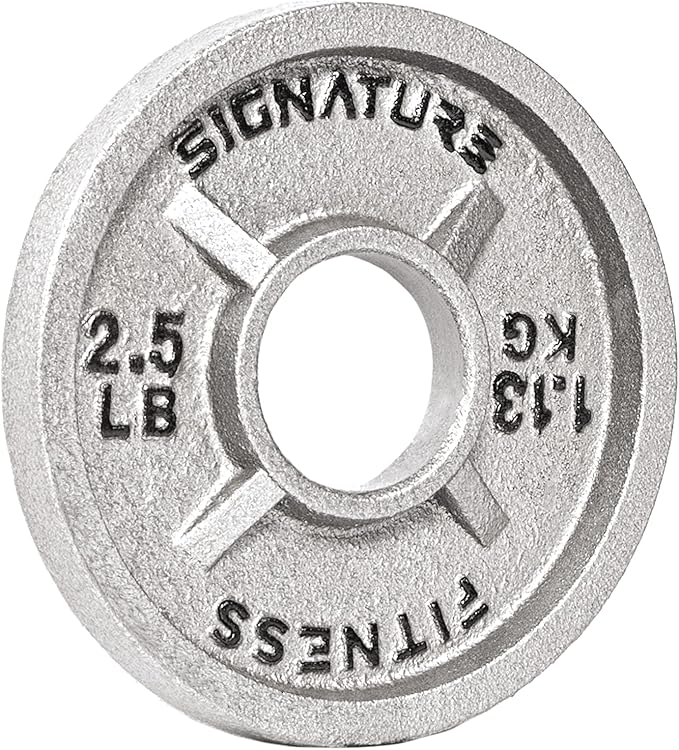 Signature Fitness Deep Dish 2-Inch Olympic Cast Iron
