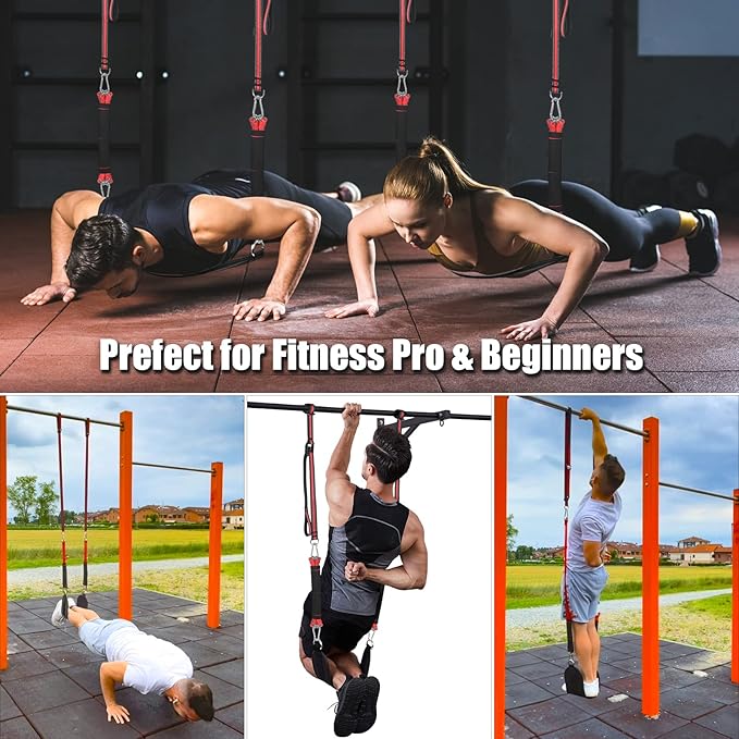 Pull Up Assistance Bands with Fabric Feet/Knee Rest