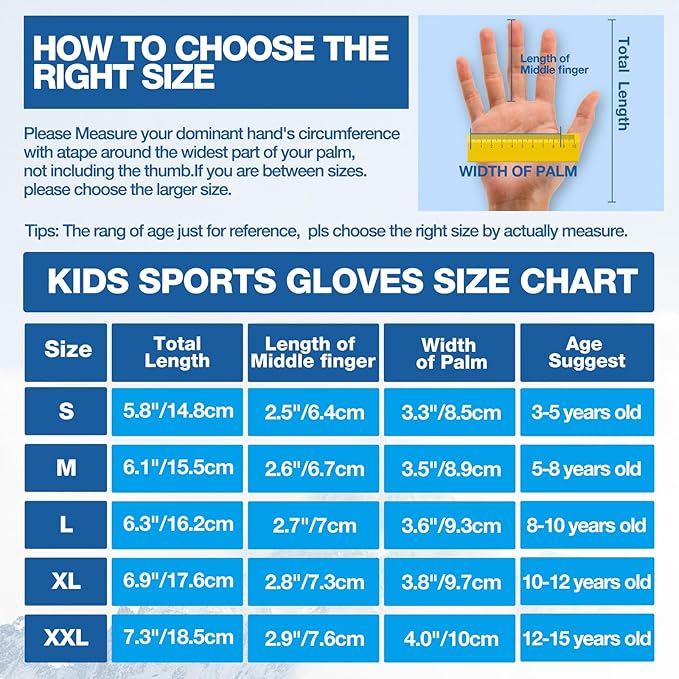 SIMARI Kids Winter Gloves Touchscreen Warm Thermal Water-Resistant for Boy Girl Running Cycling Snow Skiing in Cold Weather