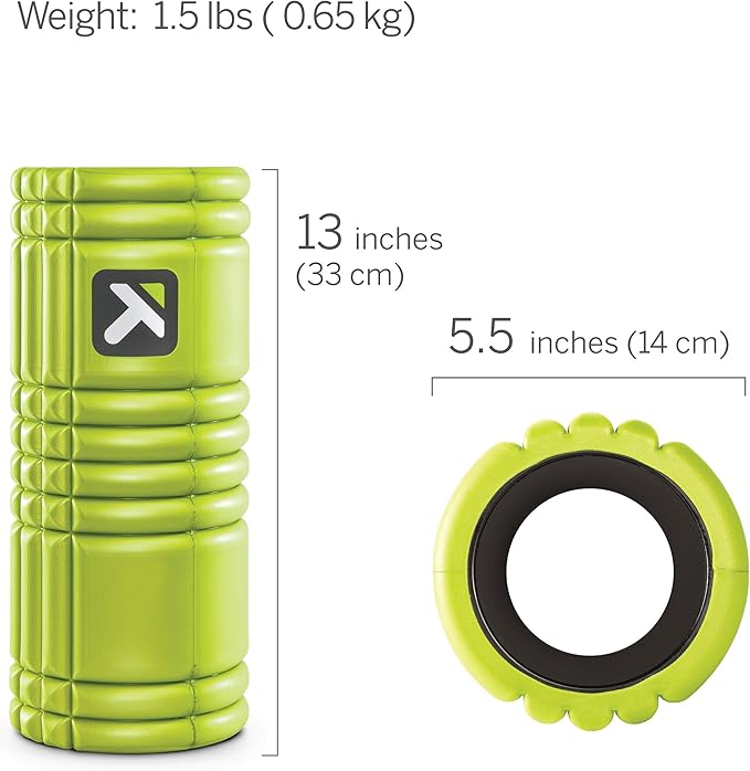 TRIGGERPOINT PERFORMANCE THERAPY GRID Foam Roller for Exercise (13-Inch), Lime