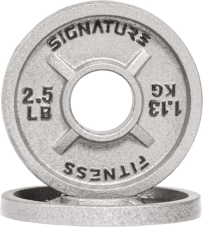 Signature Fitness Deep Dish 2-Inch Olympic Cast Iron