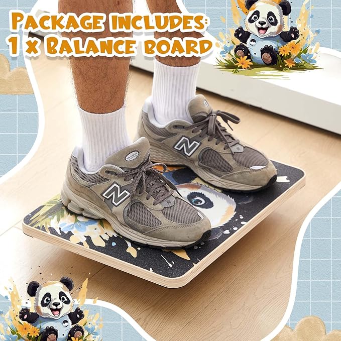 Wooden Balance Board 360° Rotation with Crossed Base Wobble Board for Physical Therapy,standing Desk,core Strength - Children Easter Gift