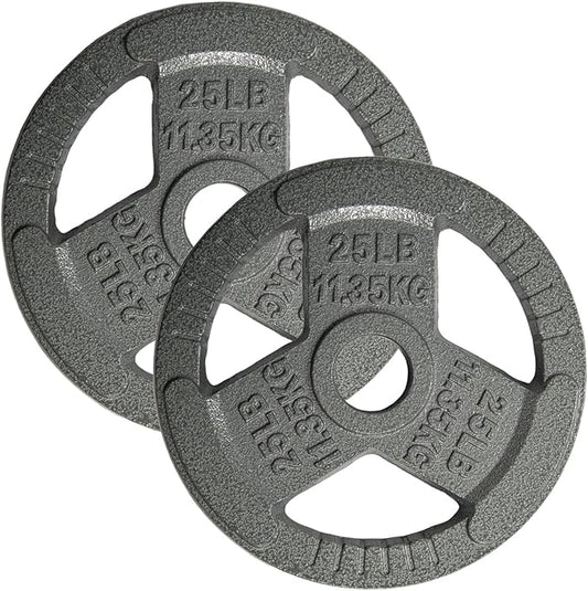 Yes4All Olympic Rubber Grip Plates for Barbell 2-Inch Weight