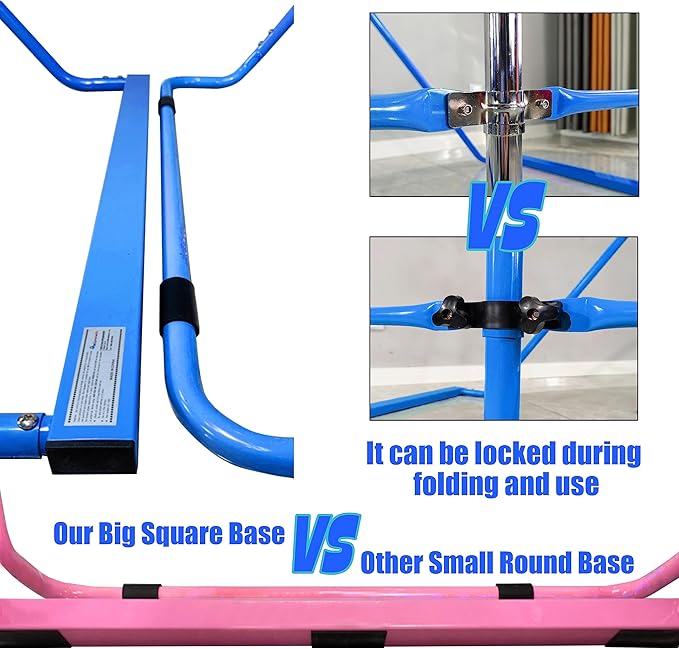 PreGymnastic Updated Folding Gymnastics Bar with Rings 3-10, Gymnastic