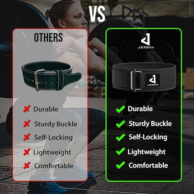 JERBOA Quick Self-Locking Weight Lifting Belts for Men