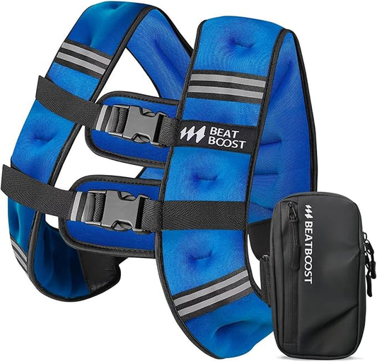Weighted Vest for Women Men BeatBoost 5 10 15 20 25 30 lb Weight Vest with Ironsand for Walking Strength Training Running Workout