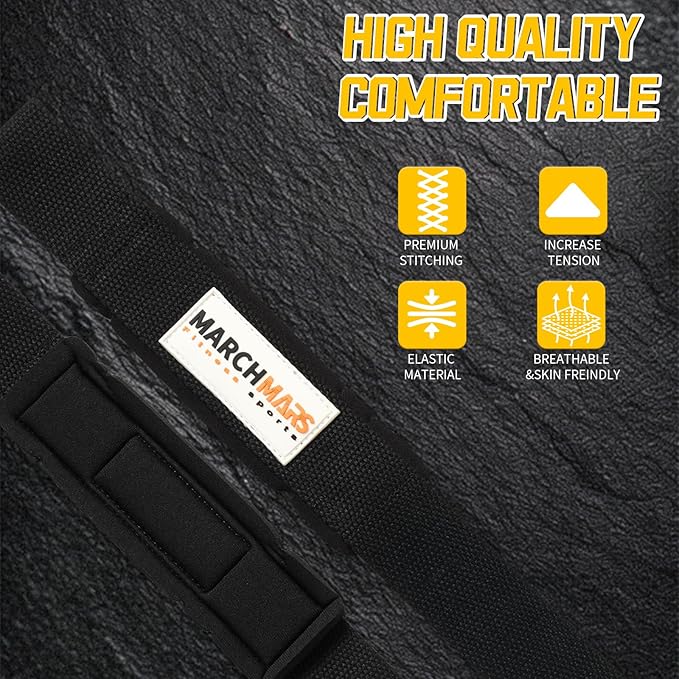 Lifting Straps, Gym Wrist Straps for Weightlifting, Neoprene Padded Cotton Weightlifting Strap for Bodybuilding, Powerlifting, Deadlifting and Strength Training - Men & Women