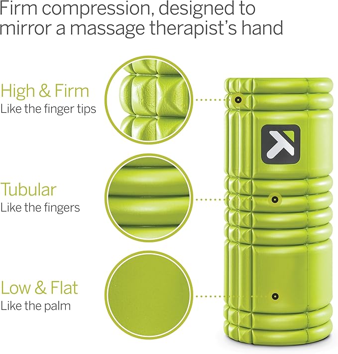 TRIGGERPOINT PERFORMANCE THERAPY GRID Foam Roller for Exercise (13-Inch), Lime