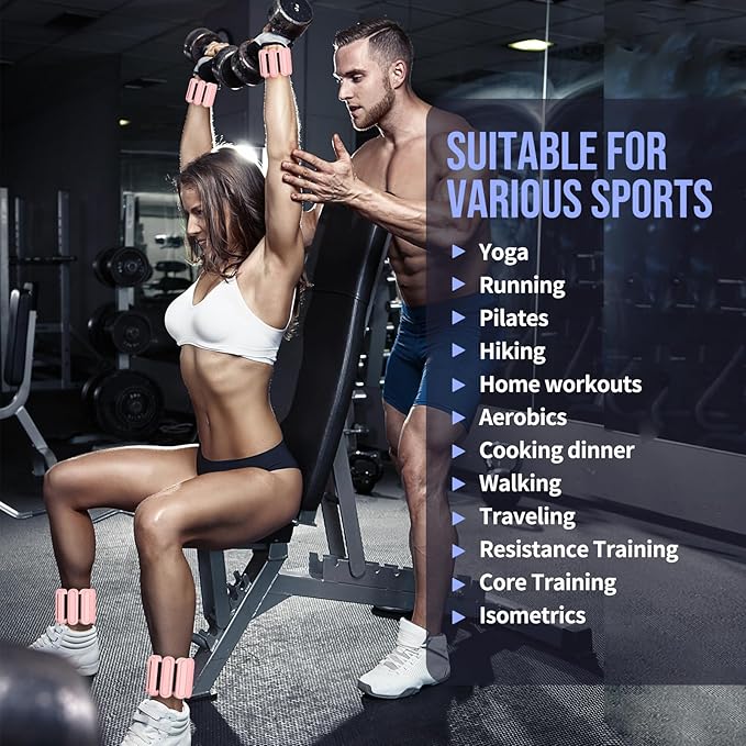 Ankle Weights for Women Set of 2 (1Lb Each)
