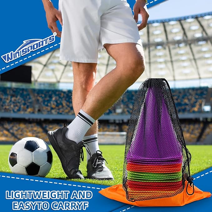 Training Plastic Traffic Cones Set - Indoor Outdoor (Multicolor,24 Pack,7 Pack,7 Inch)