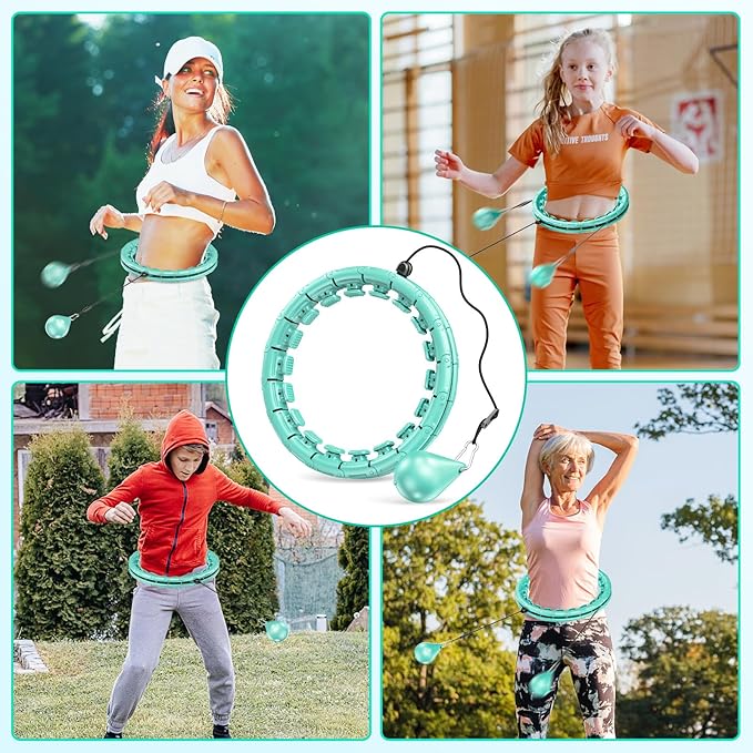 Weighted Exercise Hoop Plus Size 32 Detachable 2 in 1 Abdomen