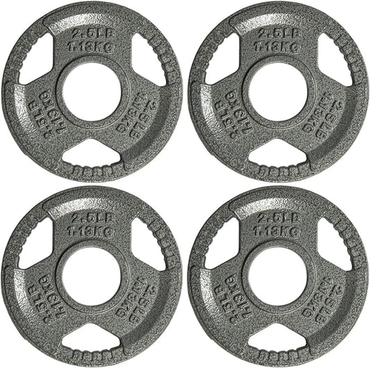 Yes4All Olympic Rubber Grip Plates for Barbell 2-Inch Weight