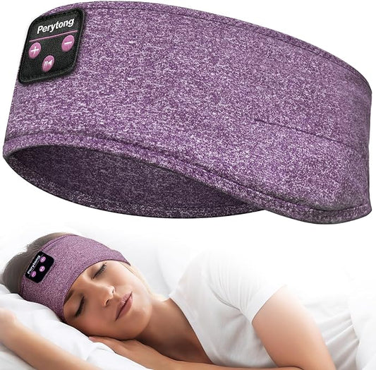 Perytong Sleeping Headphones Bluetooth 5.4 Headband, Wireless Music Sleeping Mask Headphones Earbuds Earphones Sweatproof for Women Mom Sports Workout Running Jogging Yoga Cool Gadgets Unique Gifts