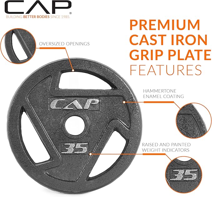 CAP Barbell 2-Inch Olympic Grip Weight Plate