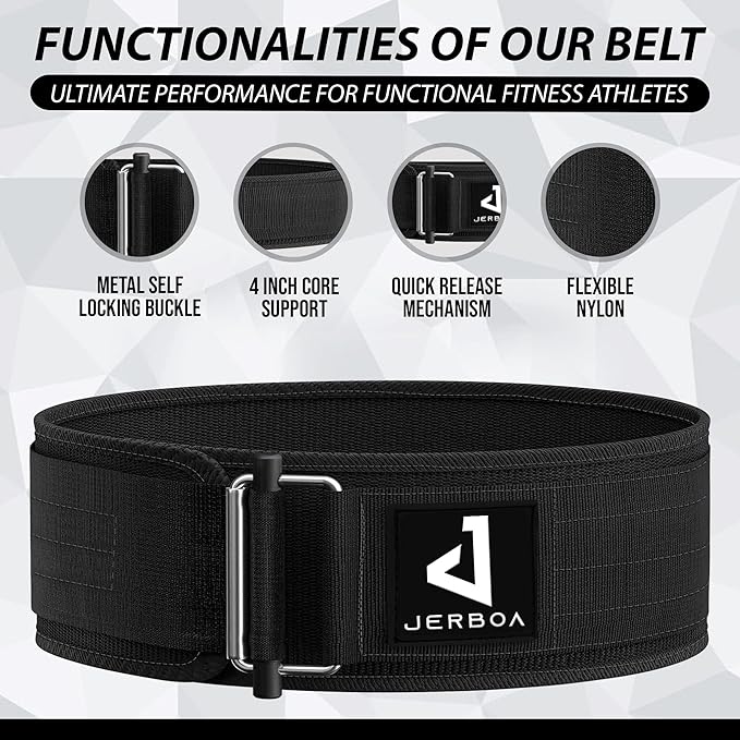 JERBOA Quick Self-Locking Weight Lifting Belts for Men