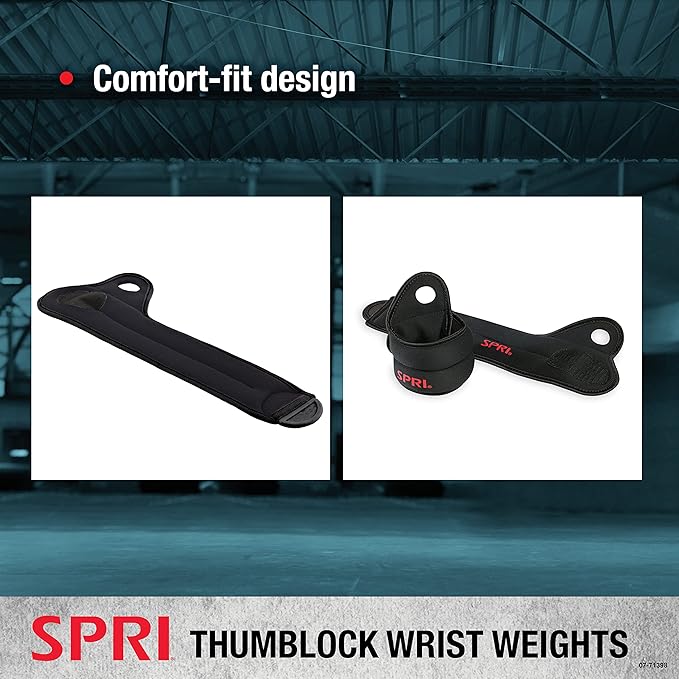 SPRI Wrist Weights Thumblock Arm Weights Set 2lb or 4lb Sets)