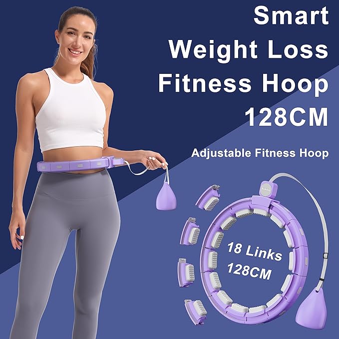 Weighted Workout Hoop for Adult Weight Loss - 50" Plus