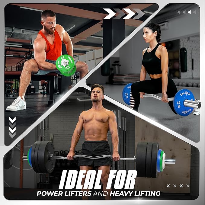 Yes4All Fractional Weight Plates Set of 6 1.25LB 2.5LB 2.5LB 5LB 5LB Pair