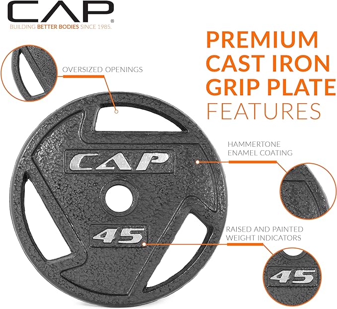 CAP Barbell 2-Inch Olympic Grip Weight Plate