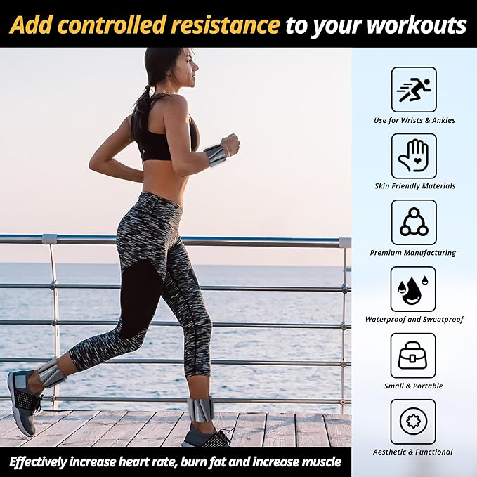 Wrist & Ankle Weights 2 (1lb (1lb or 2lb each 1kg or 2kg total).