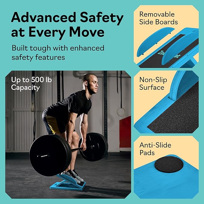 slant Board Turns Into balance board - Premium Calf Stretcher and Wobble Board for Effective Calf Stretching and Squats