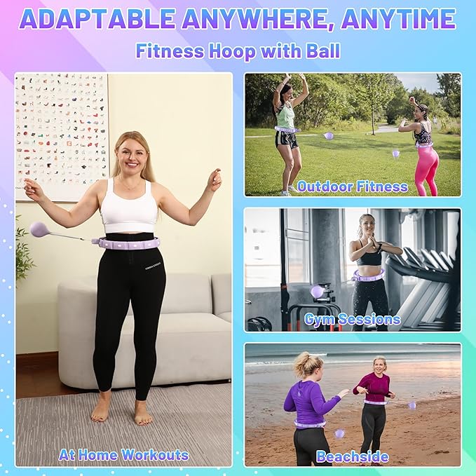 Weighted Workout Hoop for Adult Weight Loss - 48" Infinity