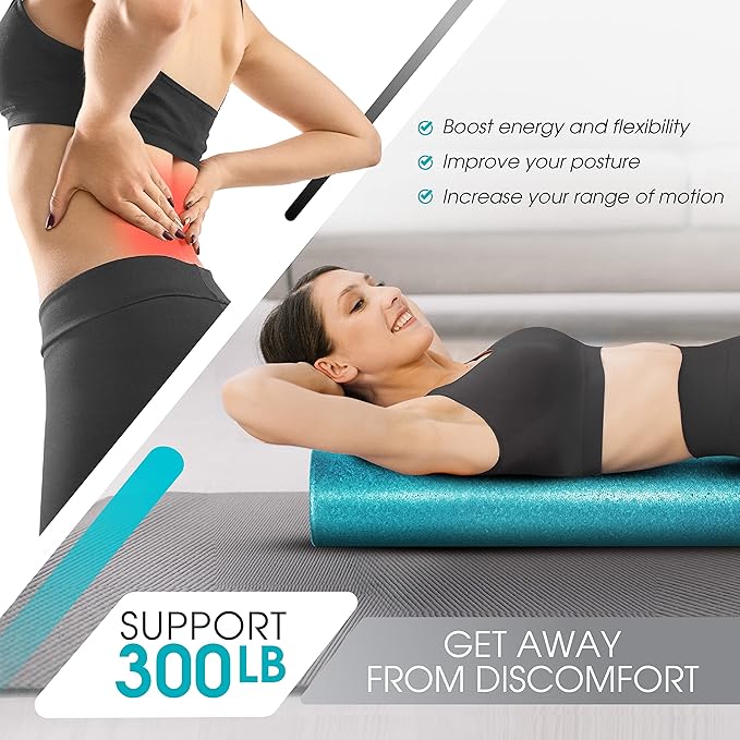 Yes4All High-Density Foam Roller for Back Pain Relief 12, 18, 18, 24, 24, 36 36 inch