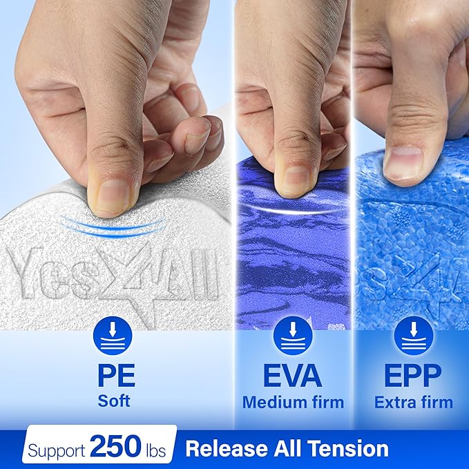 Yes4All Soft-Density Half PE 12/18/ 24/36 inch Foam
