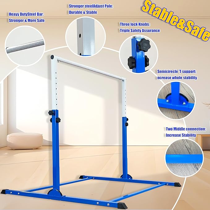 Gymnastic Bar for Kids Gymnastic Kip Bar Horizontal 3-15 Years