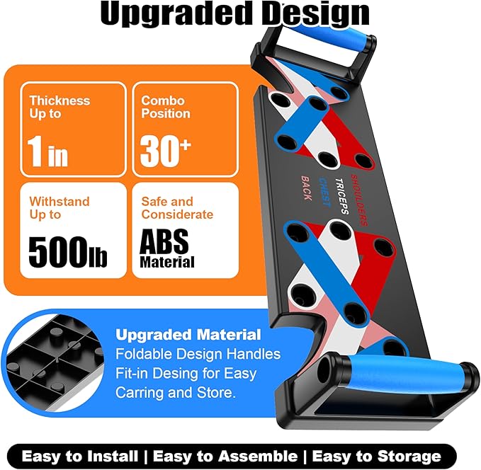 Solid Push Up Board Home Workout Equipment Multi-Functional