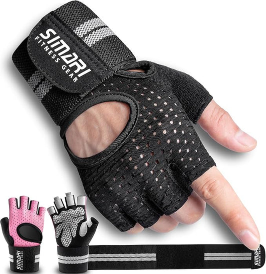 SIMARI Breathable Workout Gloves for Men Women