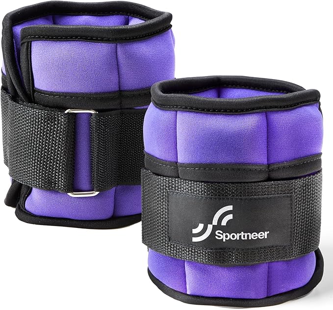 Sportneer Adjustable Ankle Wrist Weights for Men Women Kids 2 lbs 1 Pair 4 lbs