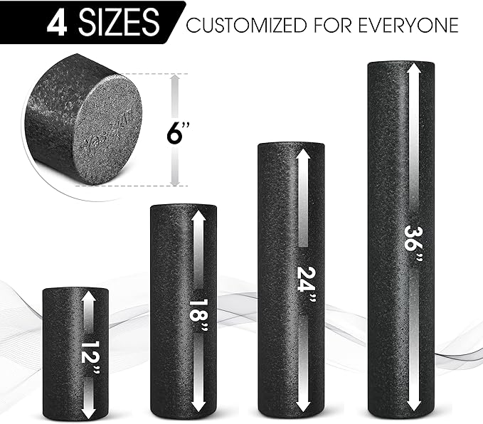Yes4All High-Density Foam Roller for Back Pain Relief 12, 18, 18, 24, 24, 36 36 inch