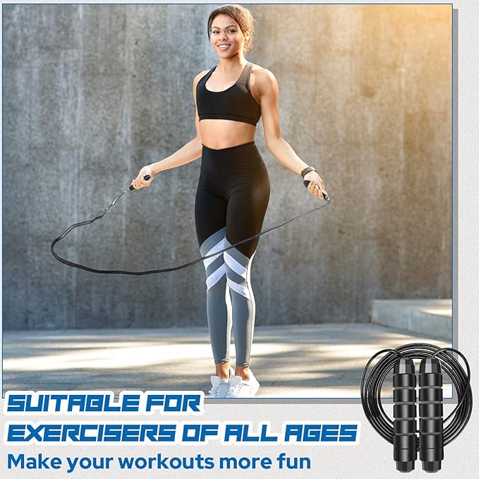 4 Pcs Jump Rope Adjustable Workout Skipping Rope