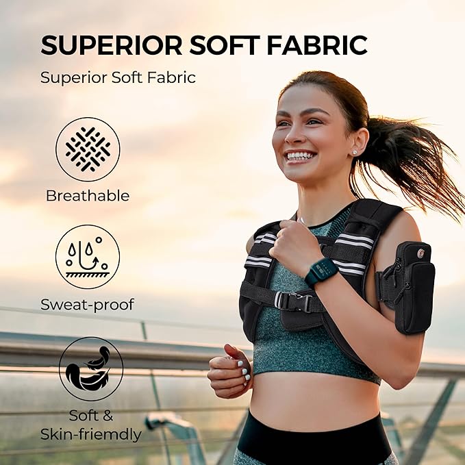 PACEARTH 4lb Black Weight Vests