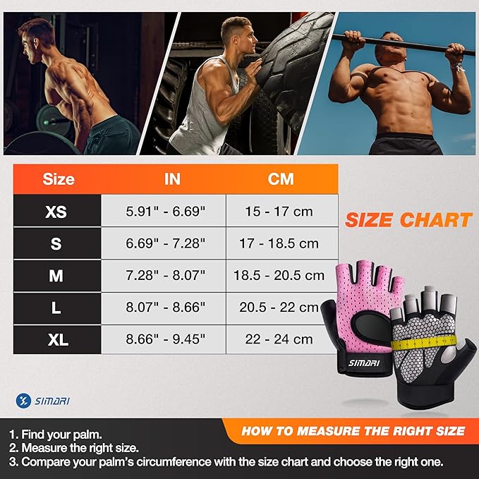 SIMARI Breathable Workout Gloves for Men and Women