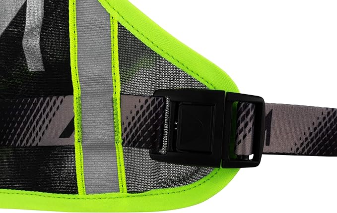 Ultraspire Neon Reflective Unisex Lightweight Vest - Hydratation Not Included, Capacity: 31 c.i. (0.5L) (Black/Lime, Universal Size (26″-48″))