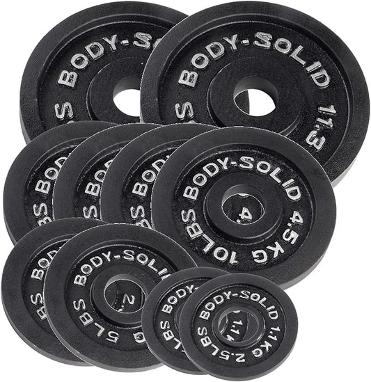Body-Solid Cast Iron Olympic Weight Plate Set 2 Inch