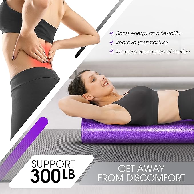 Yes4All High-Density Foam Roller for Back Pain Relief 12, 18, 18, 24, 24, 36 36 inch