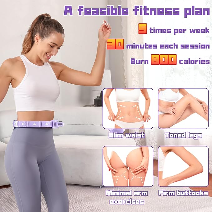 Weighted Workout Hoop for Weight Loss 48 inchs,