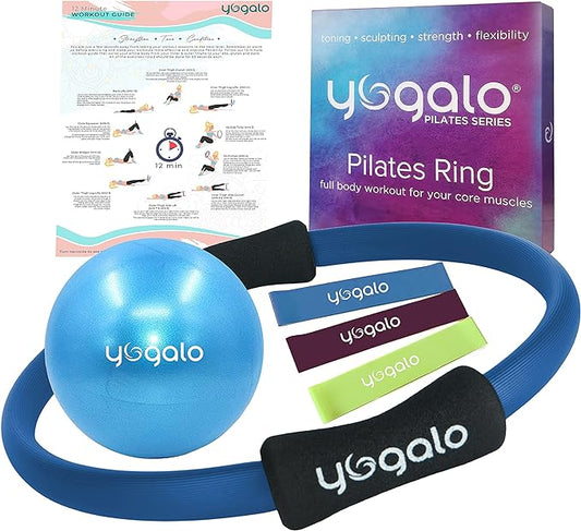 Pilates Ring and Ball Set with 3 Resistance 14 Inch
