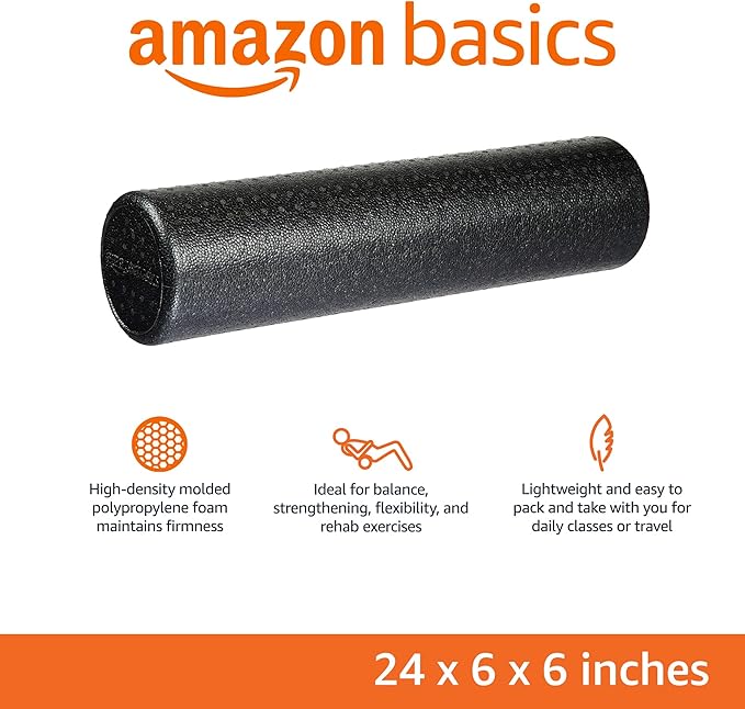 Amazon Basics High-Density Round Foam Roller for Exercise