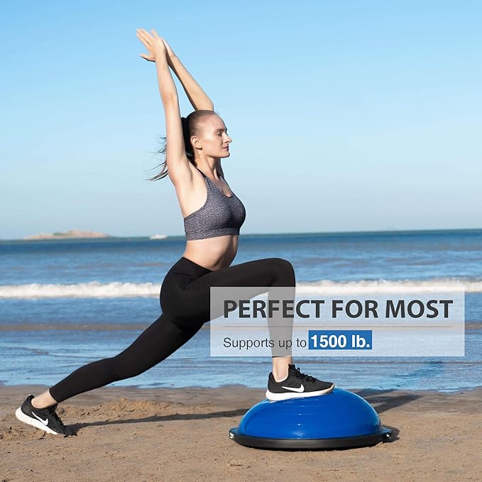 ZELUS 25in. Balance Ball 1500lb Inflatable 2 Bands,