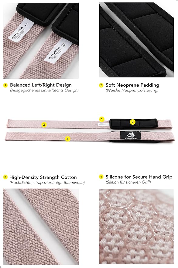 Fitgriff® Lifting Wrist Straps for Weightlifting