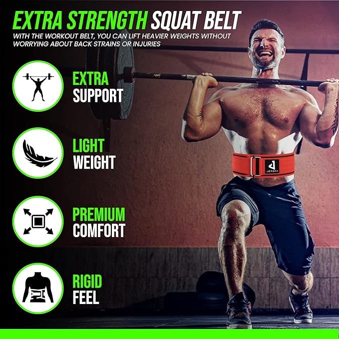 JERBOA Quick Self-Locking Weight Lifting Belts for Men
