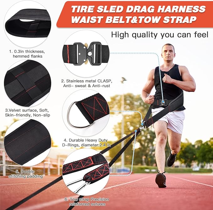 ATENTO Weight Lifting Belts for Pulling 2 Straps 4 Hooks